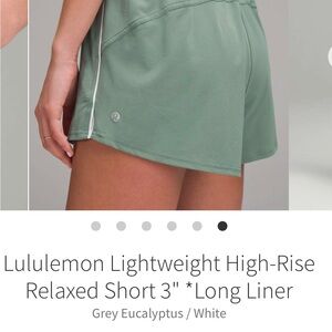 SOLD!! Lululemon Lightweight High-Rise Relaxed Short 3" * Long Liner